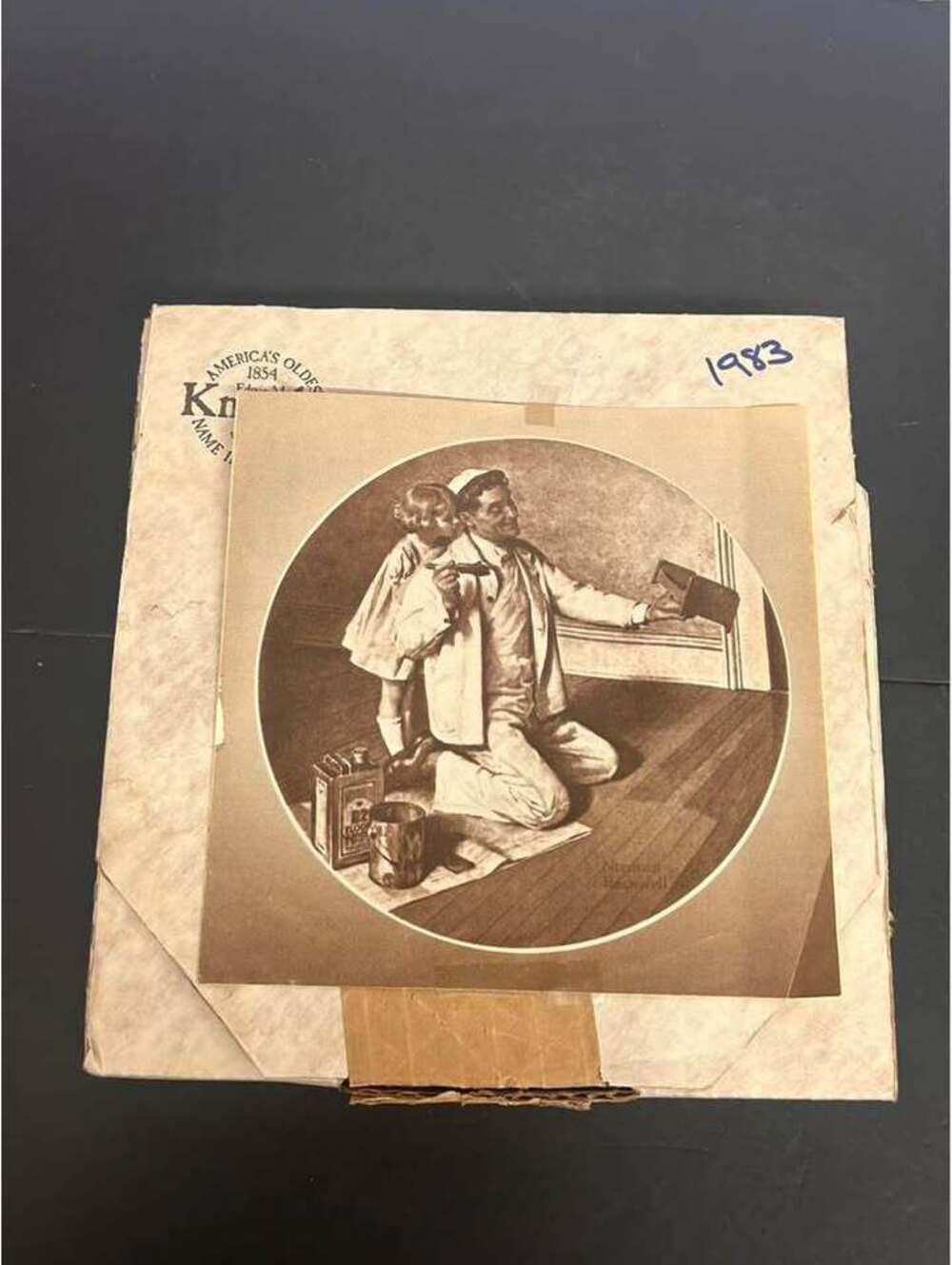 Knowles Norman Rockwell 'The Painter' Collector Plate